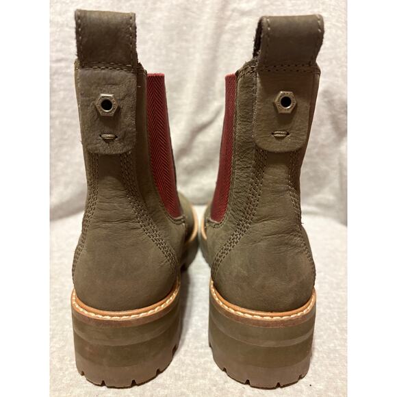 Timberland Women’s Size 6 Olive Nubuck Leather Chelsea Pull On  Boots EUC - Picture 4 of 11
